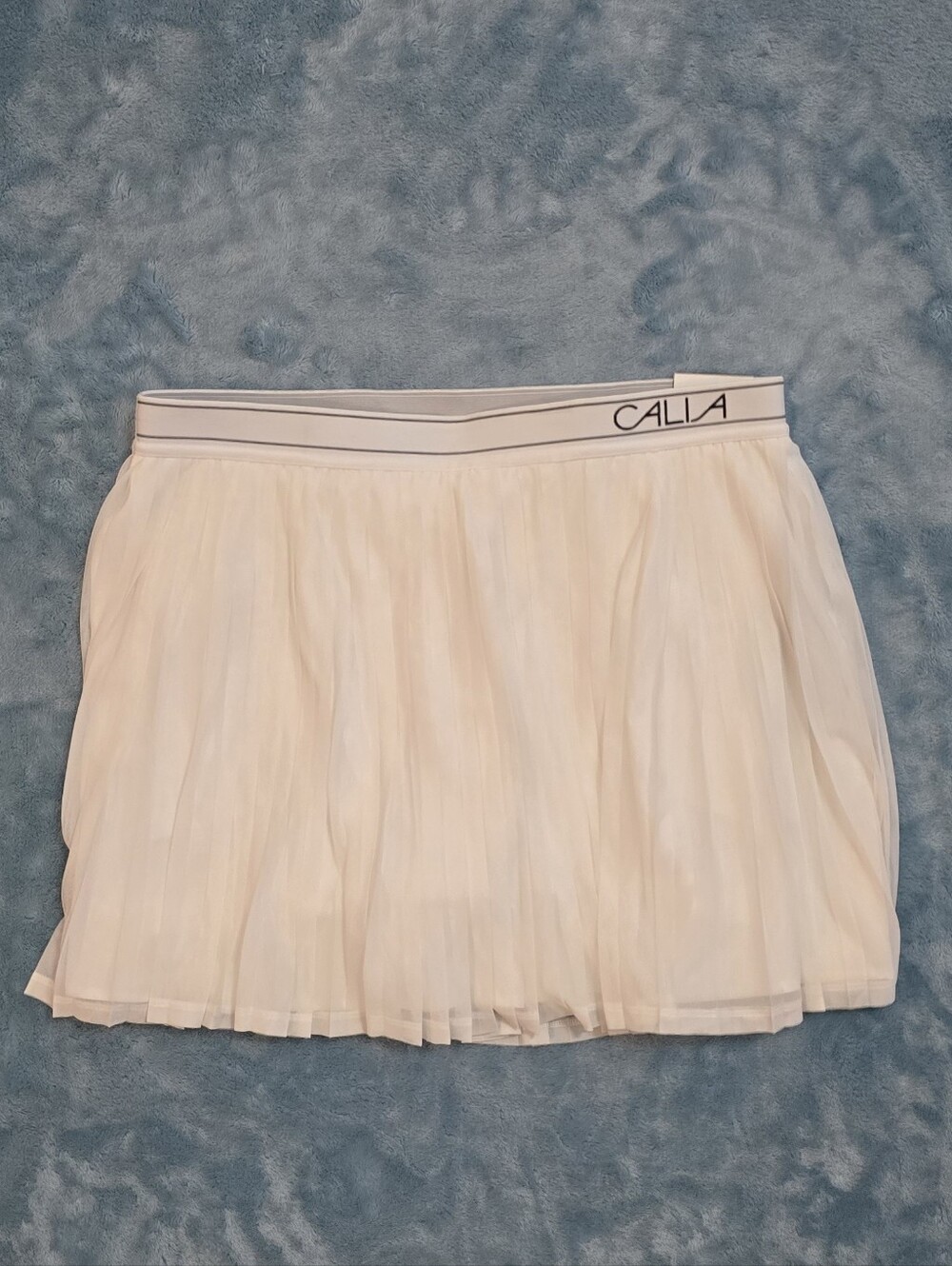 CALIA Womens Athletic Pleated White Skirt Skort Sz. M Performance Mesh
